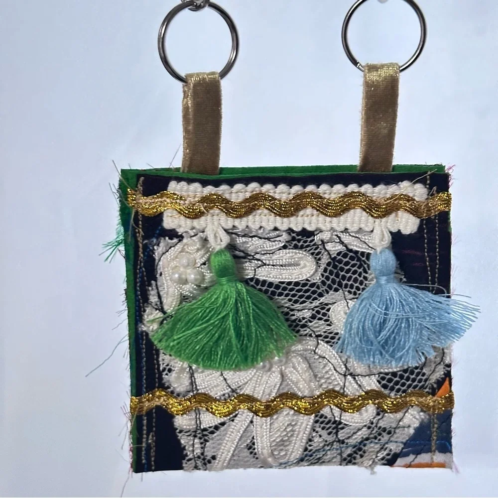 RUBYRUDI Necklace Purse, Hand Crafted, Amulet Wallet Pouch Artisan OOAK Signed